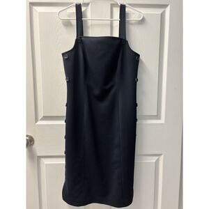 Navy Blue Worth Tank Dress With Button Detail Old Money Country Club Size 10